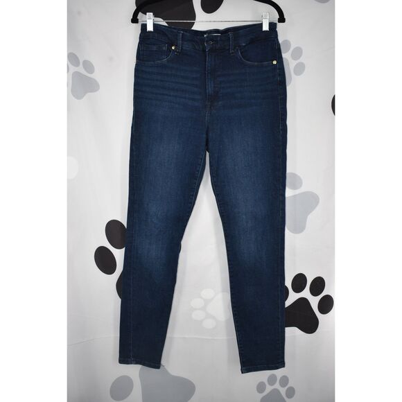 Good American Good Legs Skinny Jeans Mid Rise Blue224 Dark Wash Size 10 / 30 - Picture 3 of 12